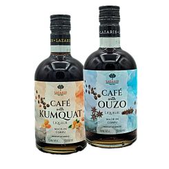 Cafe with Ouzo + Cafe with Kumquat 15% Vol. je 500 ml 