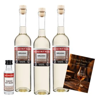 Kakao mit Nuss Likör 30% 3 x 0,7 ltr. + miniatur Probeflasche 