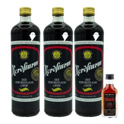 Nordsturm Kräuterlikör. Magenlikör 0,7l 35% Vol. 3er Pack + Edition Mini Eine Nordsturm Magenlikör 0,7l 35% Vol. 3er Pack inkl individuelle Probeflasche Probierflasche als Geschenk zu jeder Bestellung 