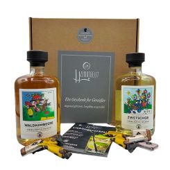 Zwetschgenbrand & Waldhimbeergeist im Geschenkkarton 2 Spirituosen 0,50 l/Fl., 42%-Vol. 