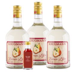 Krugmann Birnenlikör 3 x 0,7l 20% Vol. inkl Probeflasche 