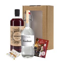 Münsterländer Sechser trifft auf Haselnuss, Box geschenkfertig verpackt 